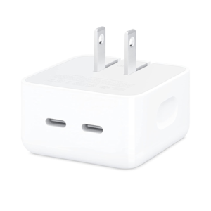 35W Type-C Dual Adapter in retail Packaging - White