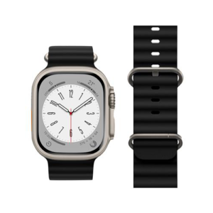 Hoco Double Silicone Strap for iWatch (42/44/45/49mm) WA12 - Black