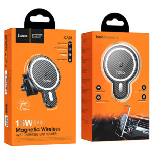 Hoco Magnetic Wireless Fast Charging Car Holder for Air Outlet CA85 - Black