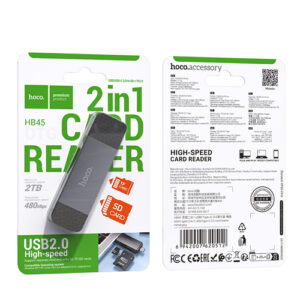 Hoco SD Card Reader HB45 - Metal Grey