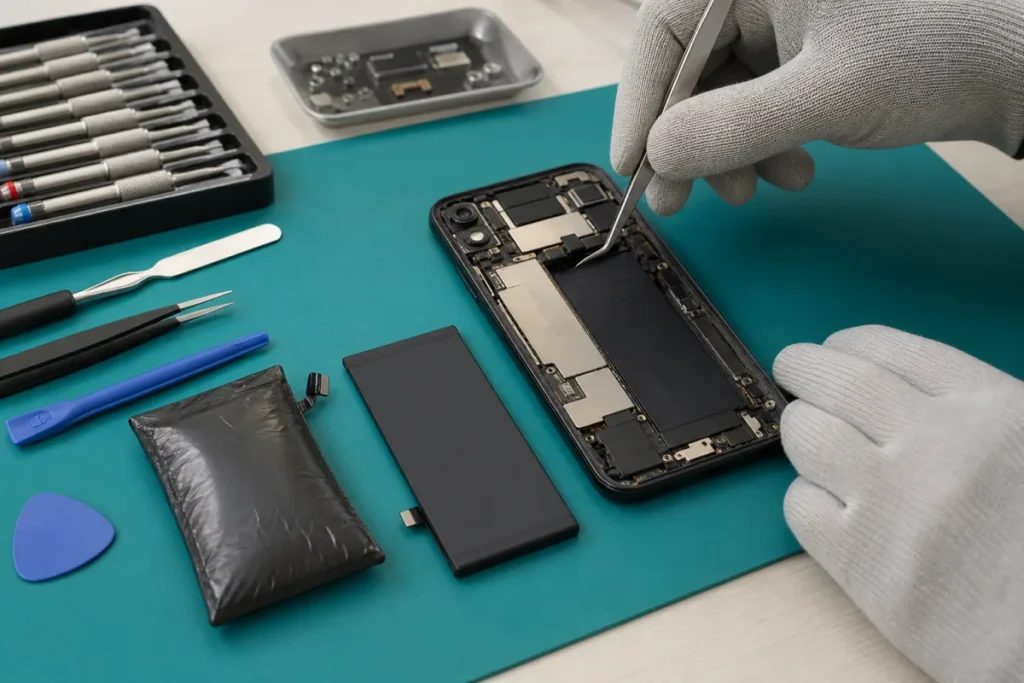 Remplacement sécuritaire d’une batterie de téléphone à Joliette