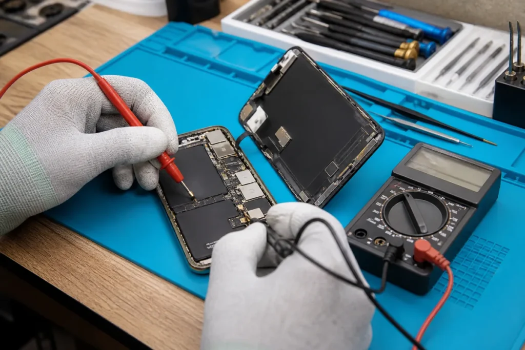 Diagnostic électronique d’un téléphone qui ne s’allume plus à Joliette